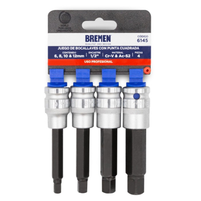 BOCPUNTA CUADRADAx4 Pz Enc.½ (6, 8, 10 y 12mX100m