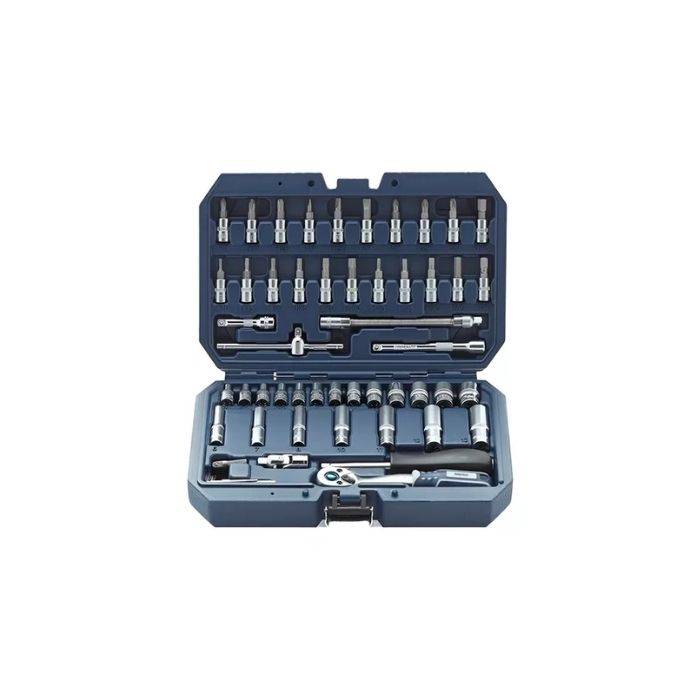 JUEGO BOCALLAVES ENC: 1/4 C/ ACCESORIOS X 53 PZAS